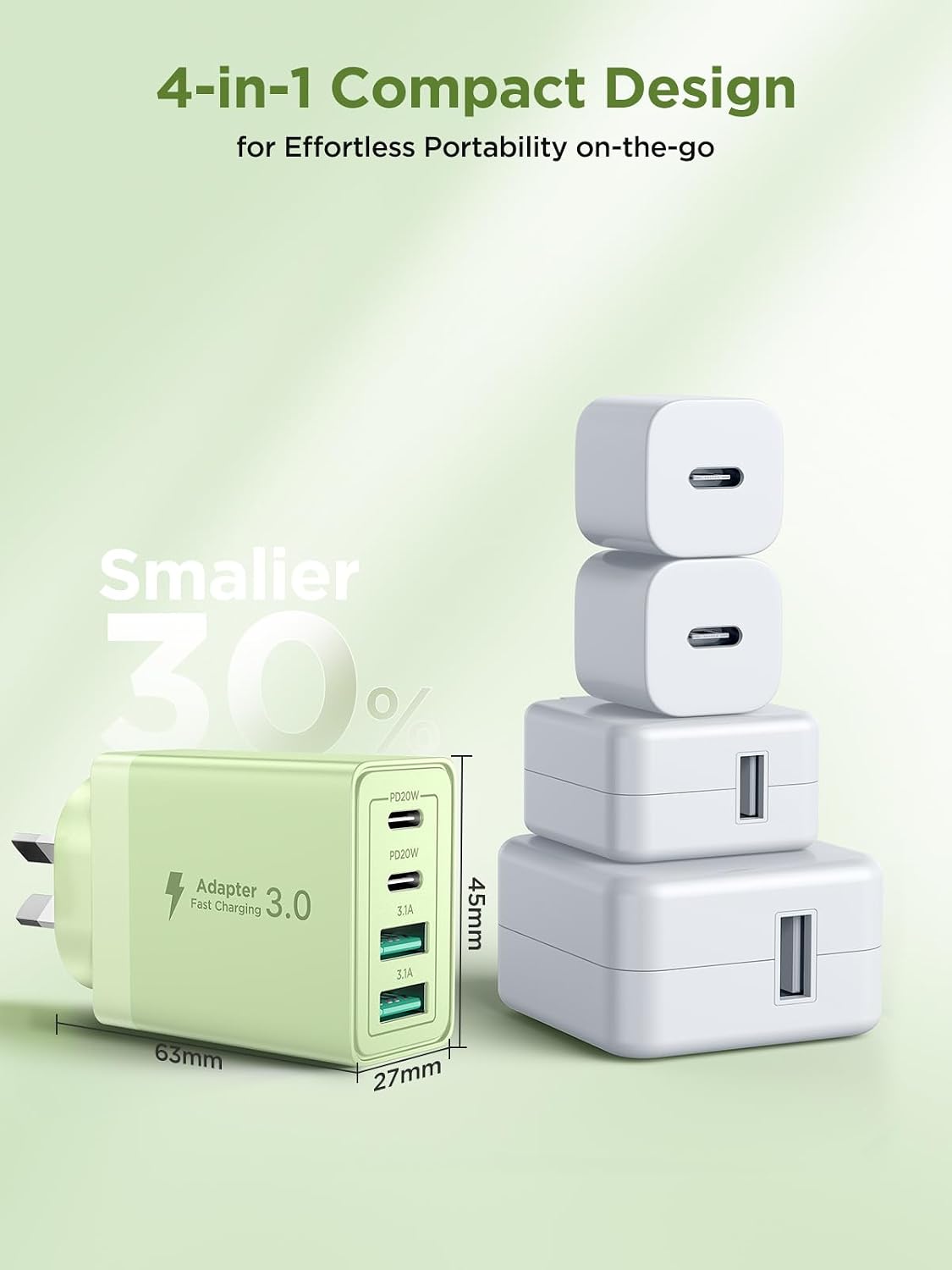 Aioneus 40W 4-Port USB-C Fast Charger