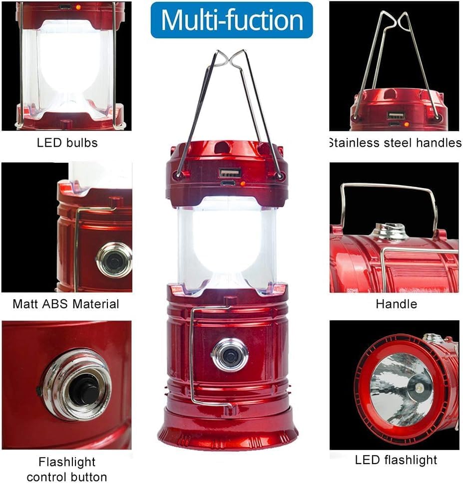 Solar-Powered Rechargeable Camping Lantern