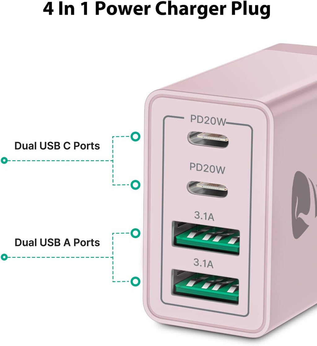 Aioneus 40W 4-Port USB-C Fast Charger
