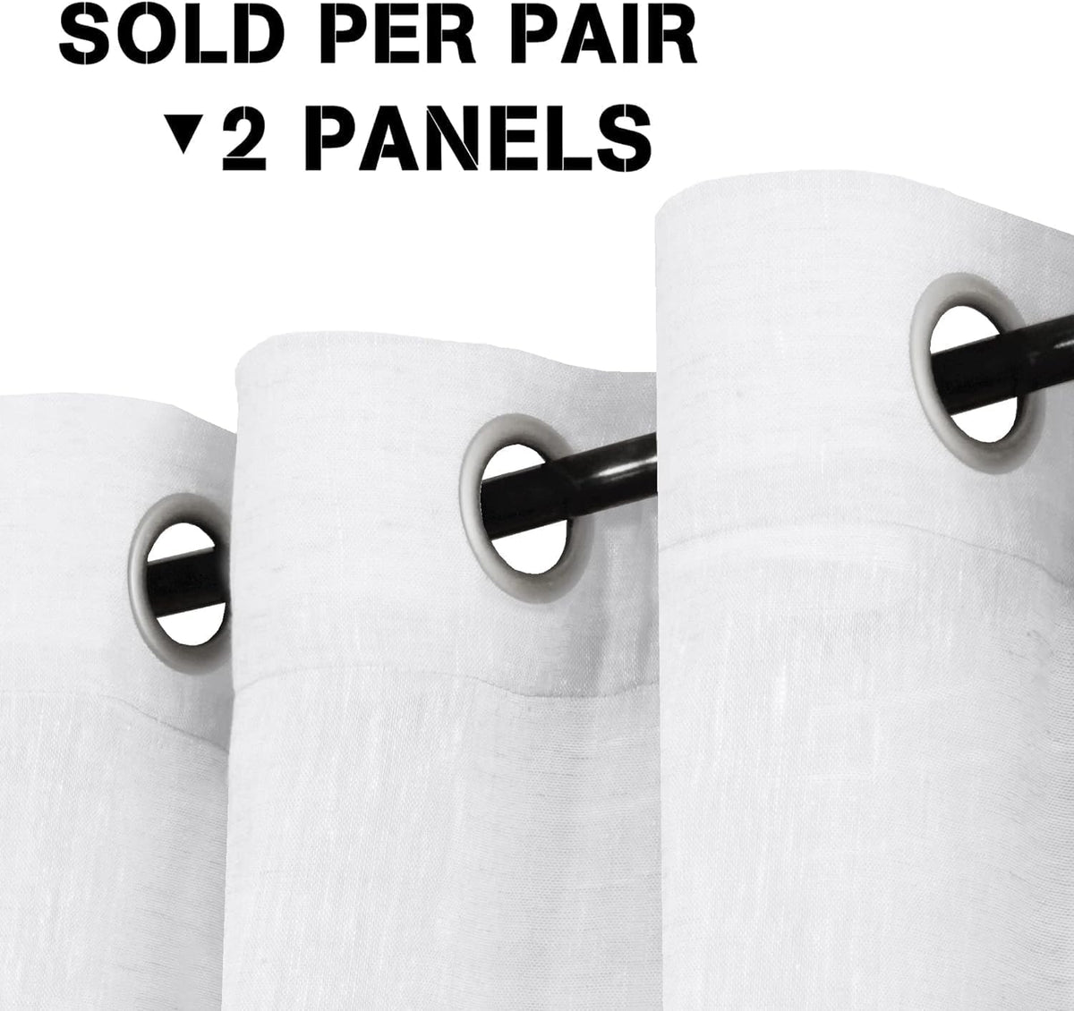 Natural Linen-Blend Sheer Curtains