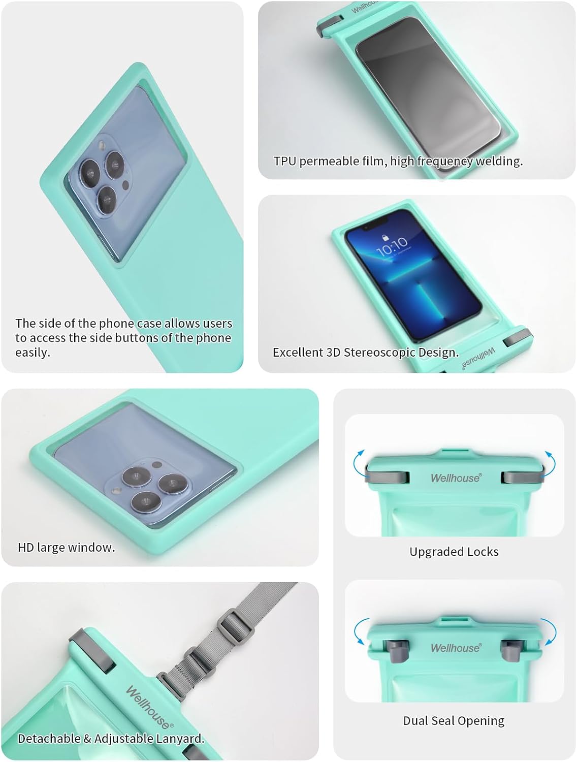 wellhouse 2-Pack Waterproof Phone Pouches