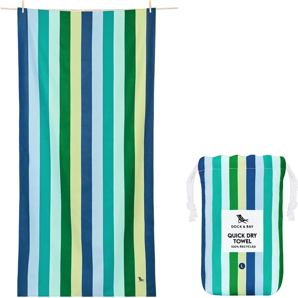 Dock & Bay Kids Quick-Dry Sand-Free Beach Towel