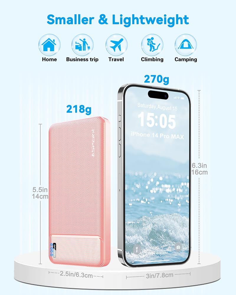 AsperX 2-Pack 10000mAh Power Banks
