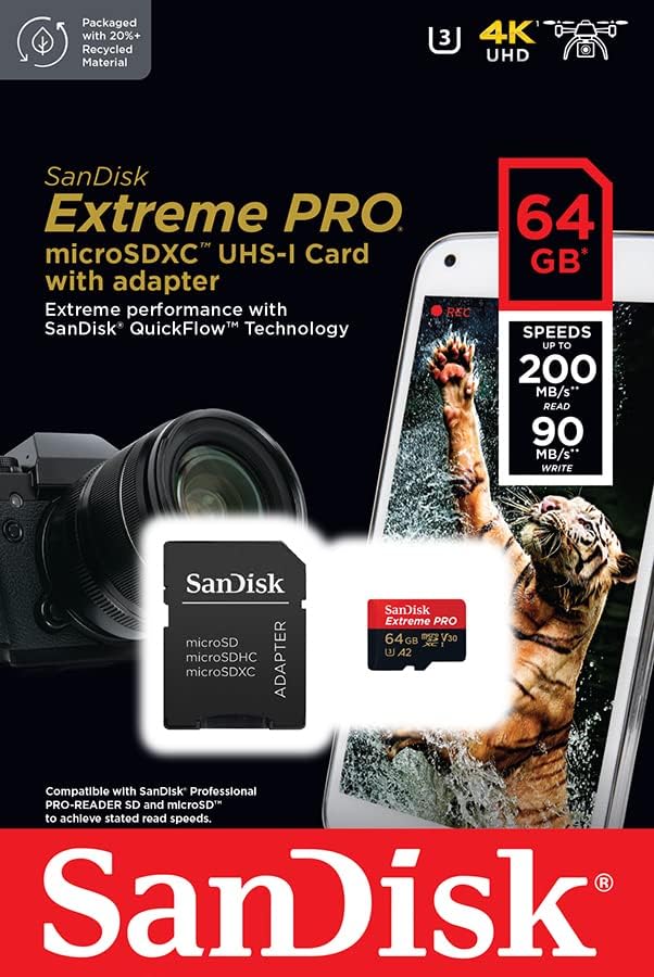 SanDisk Extreme microSDXC Card with Adapter