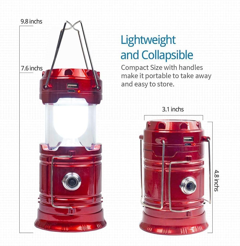 Solar-Powered Rechargeable Camping Lantern