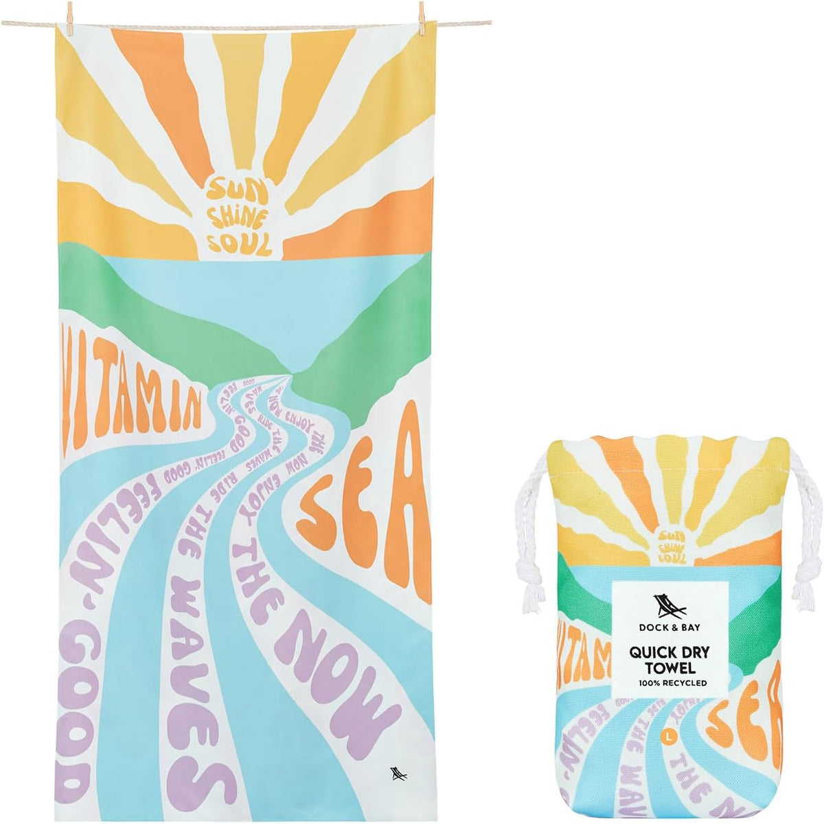 Dock & Bay Kids Quick-Dry Sand-Free Beach Towel