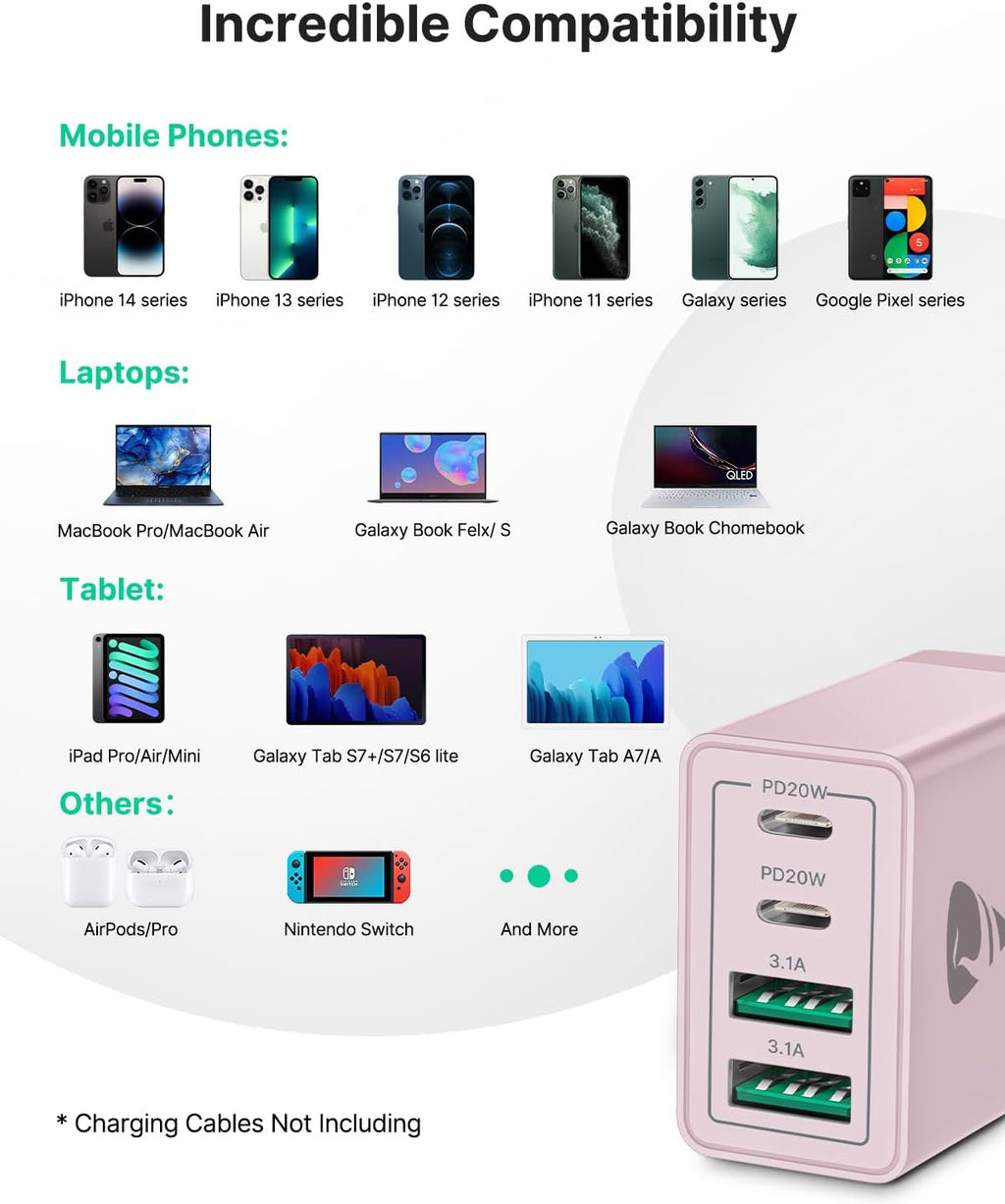 Aioneus 40W 4-Port USB-C Fast Charger