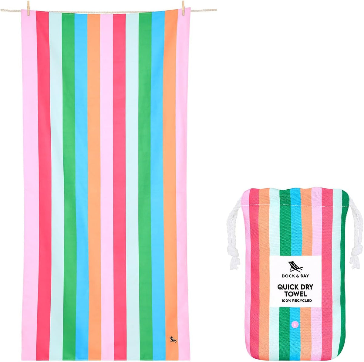 Dock & Bay Kids Quick-Dry Sand-Free Beach Towel