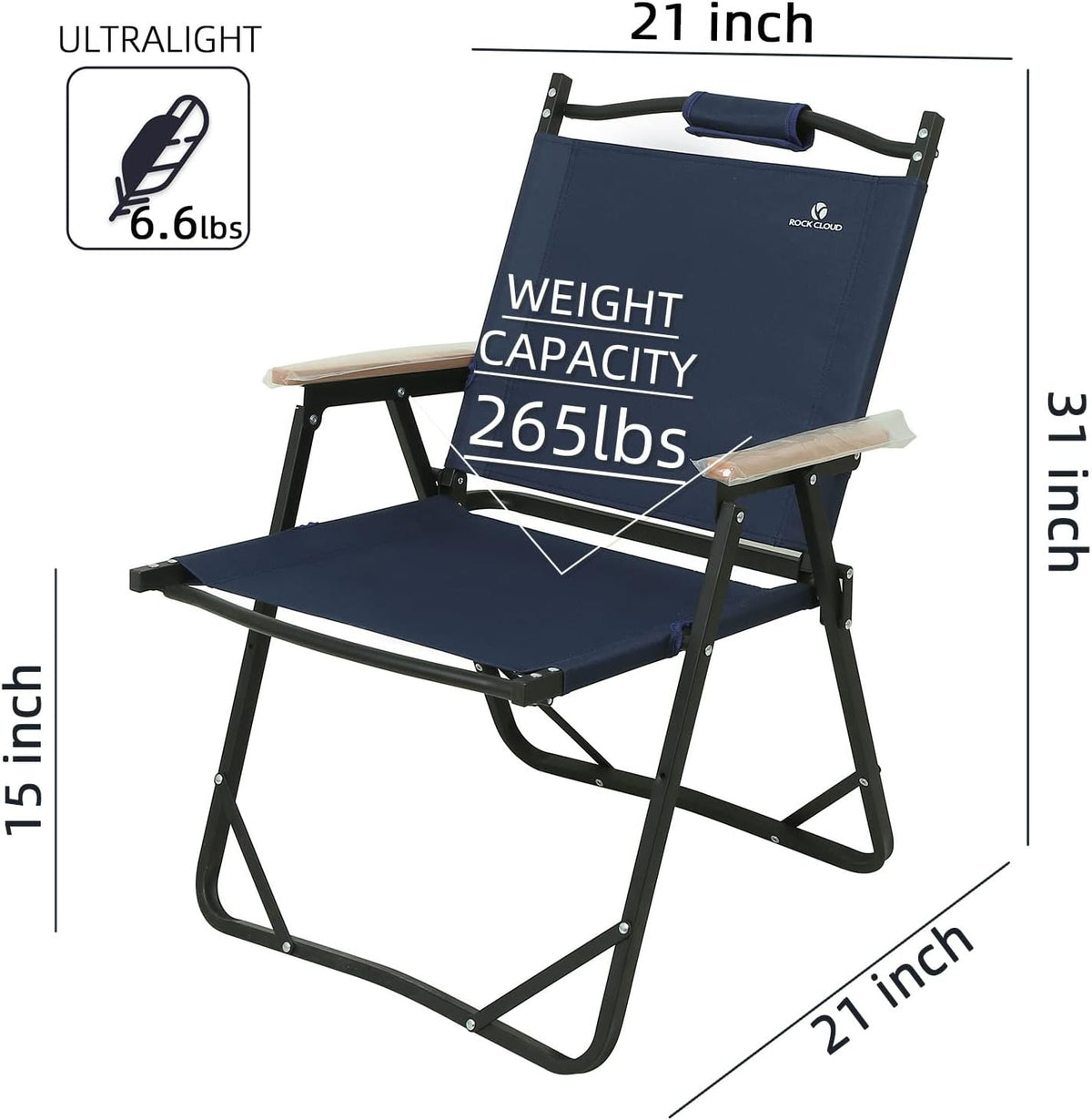 ROCK CLOUD Portable Low Beach Chair