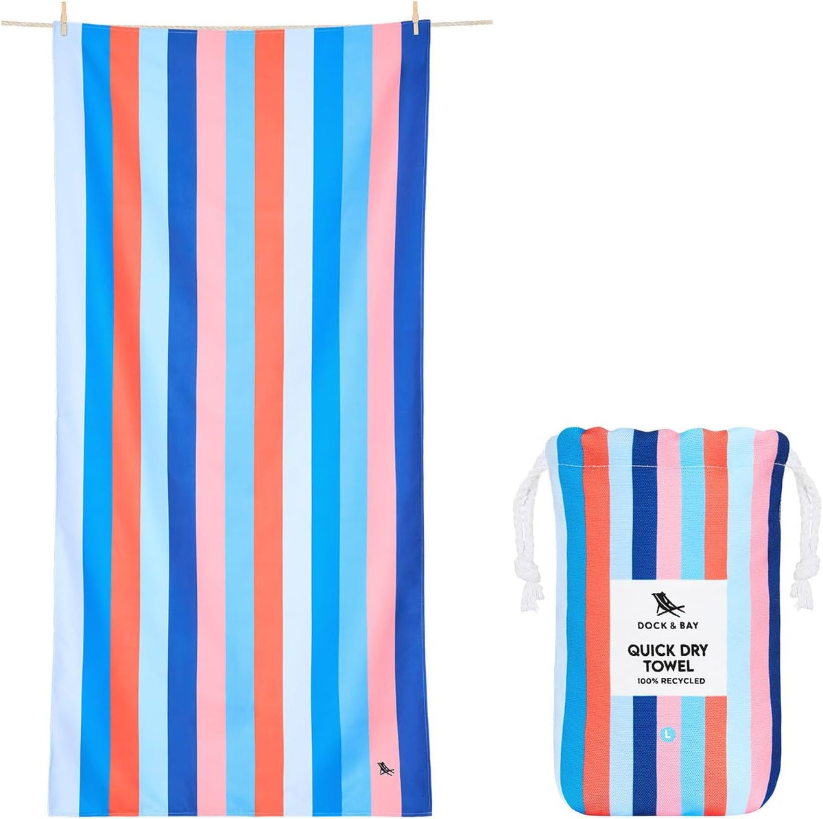 Dock & Bay Kids Quick-Dry Sand-Free Beach Towel