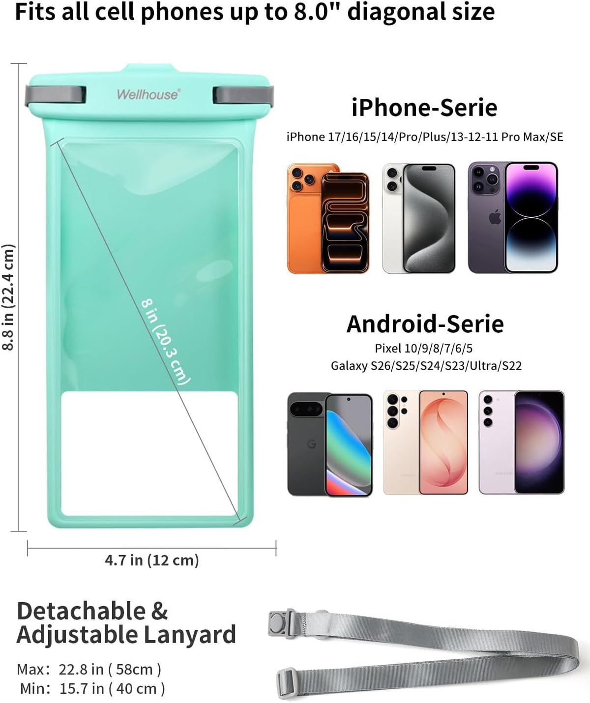 wellhouse 2-Pack Waterproof Phone Pouches