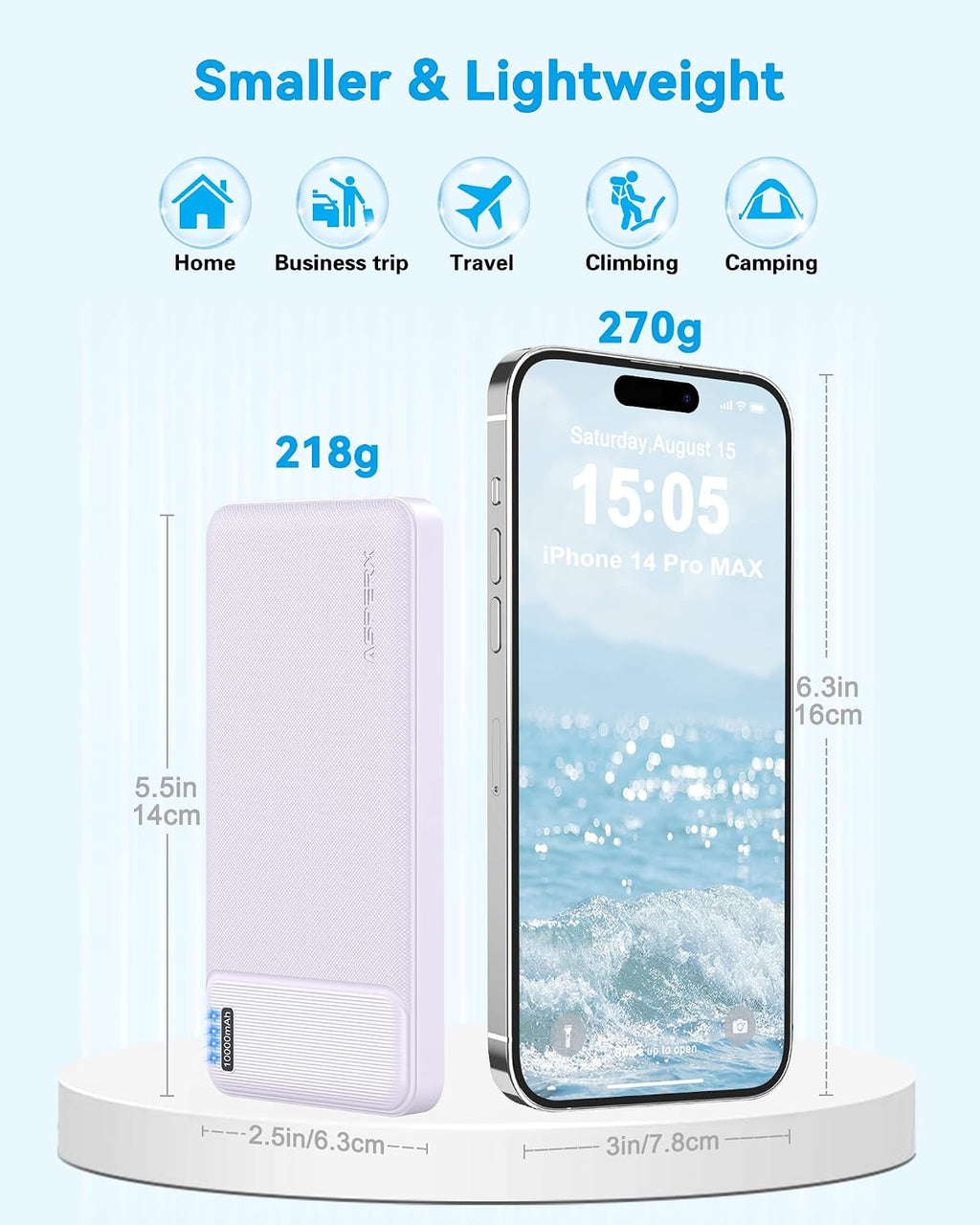 AsperX 2-Pack 10000mAh Power Banks