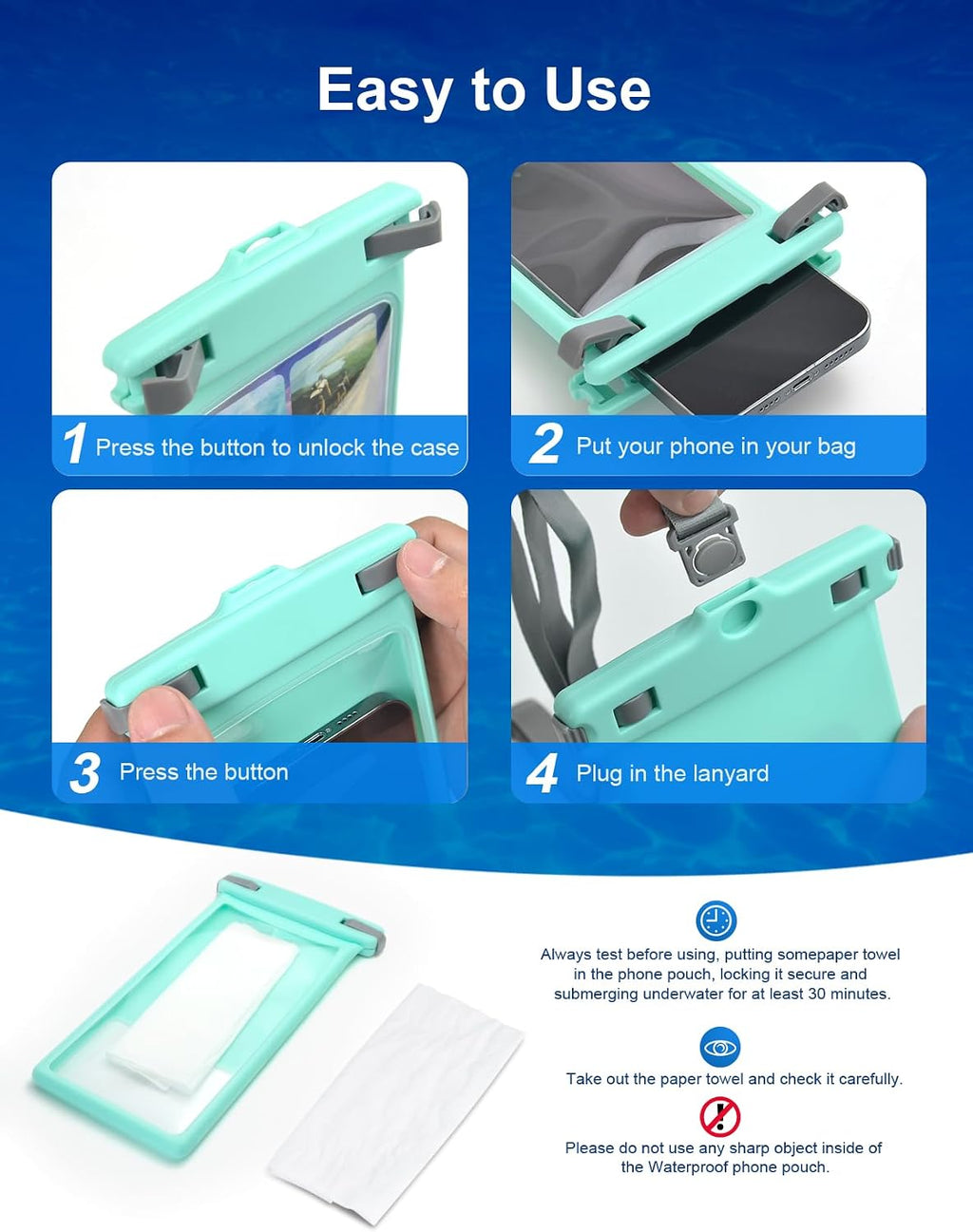 wellhouse 2-Pack Waterproof Phone Pouches