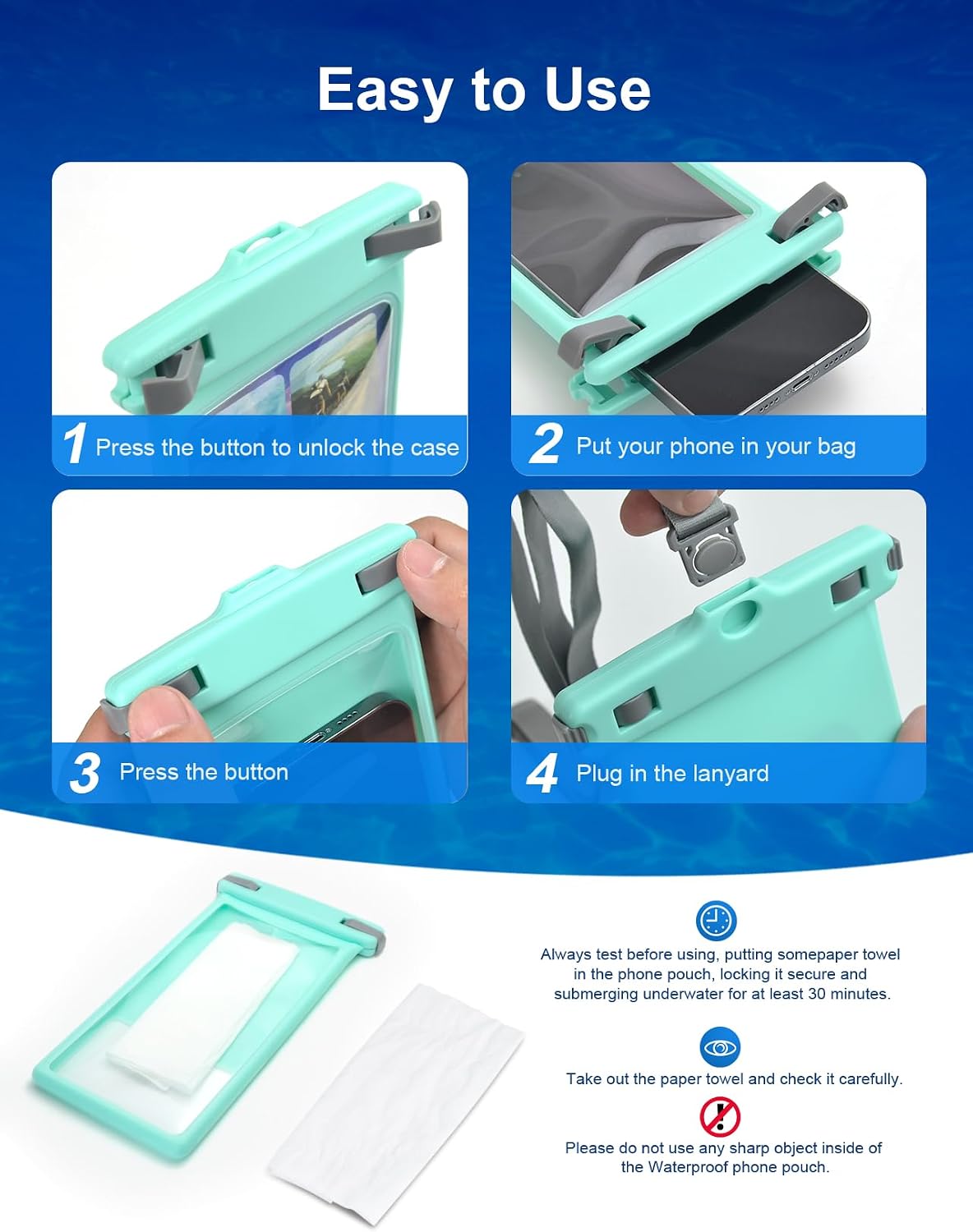 wellhouse 2-Pack Waterproof Phone Pouches
