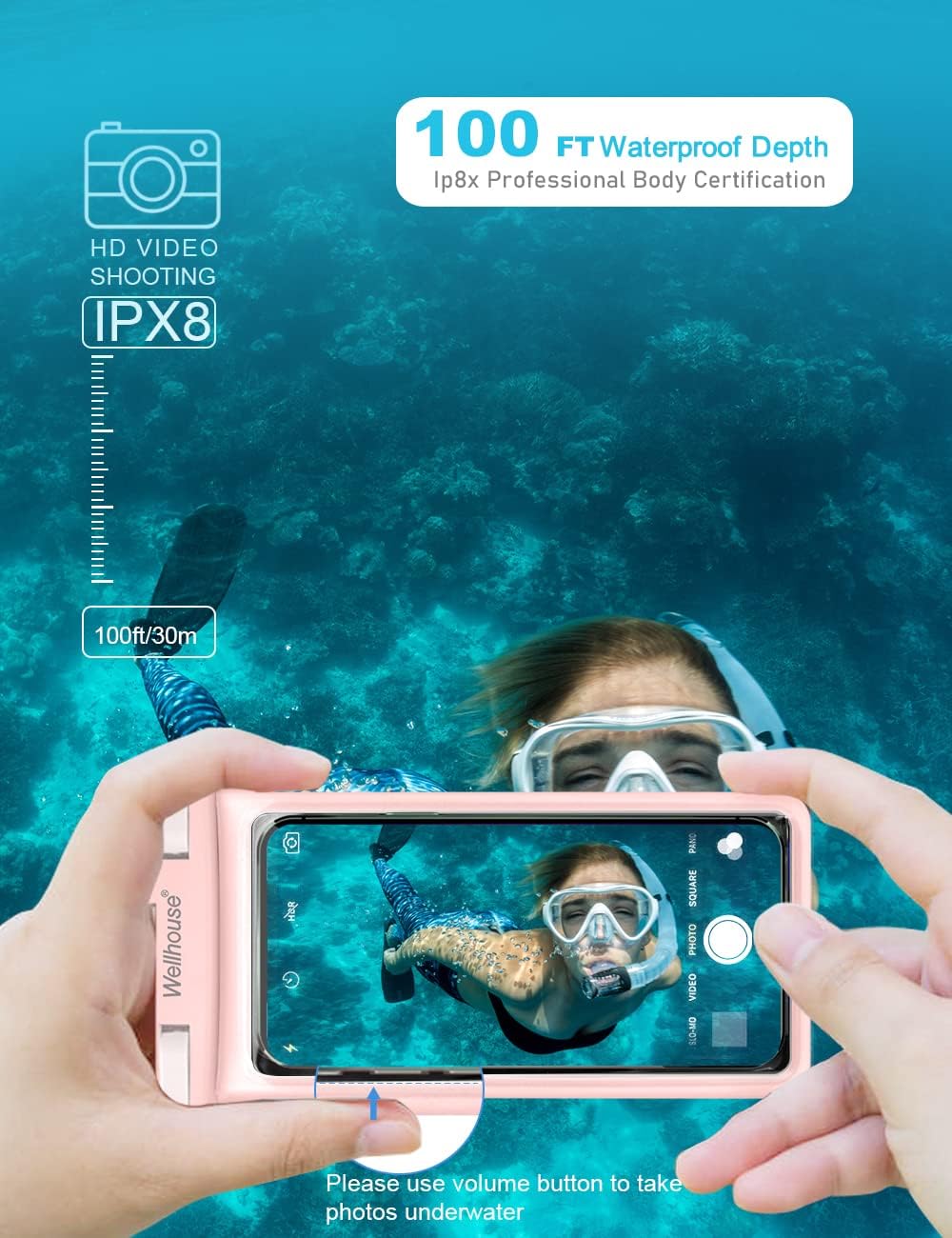 wellhouse 2-Pack Waterproof Phone Pouches