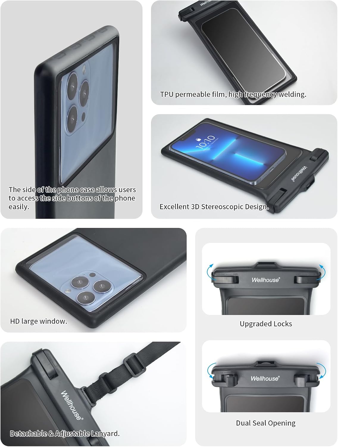 wellhouse 2-Pack Waterproof Phone Pouches