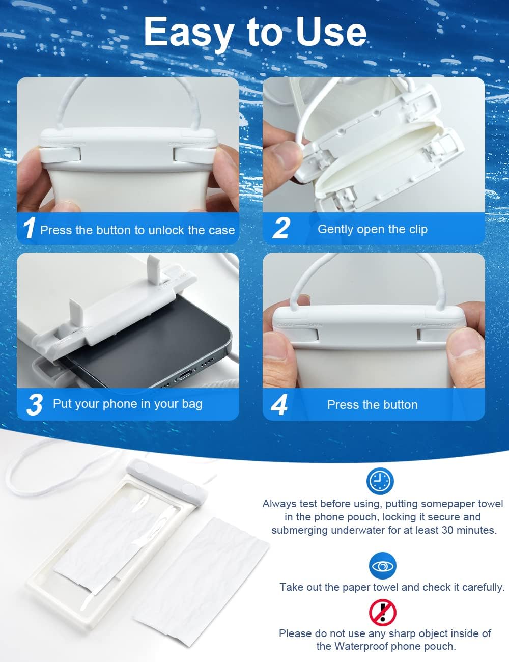wellhouse 2-Pack Waterproof Phone Pouches