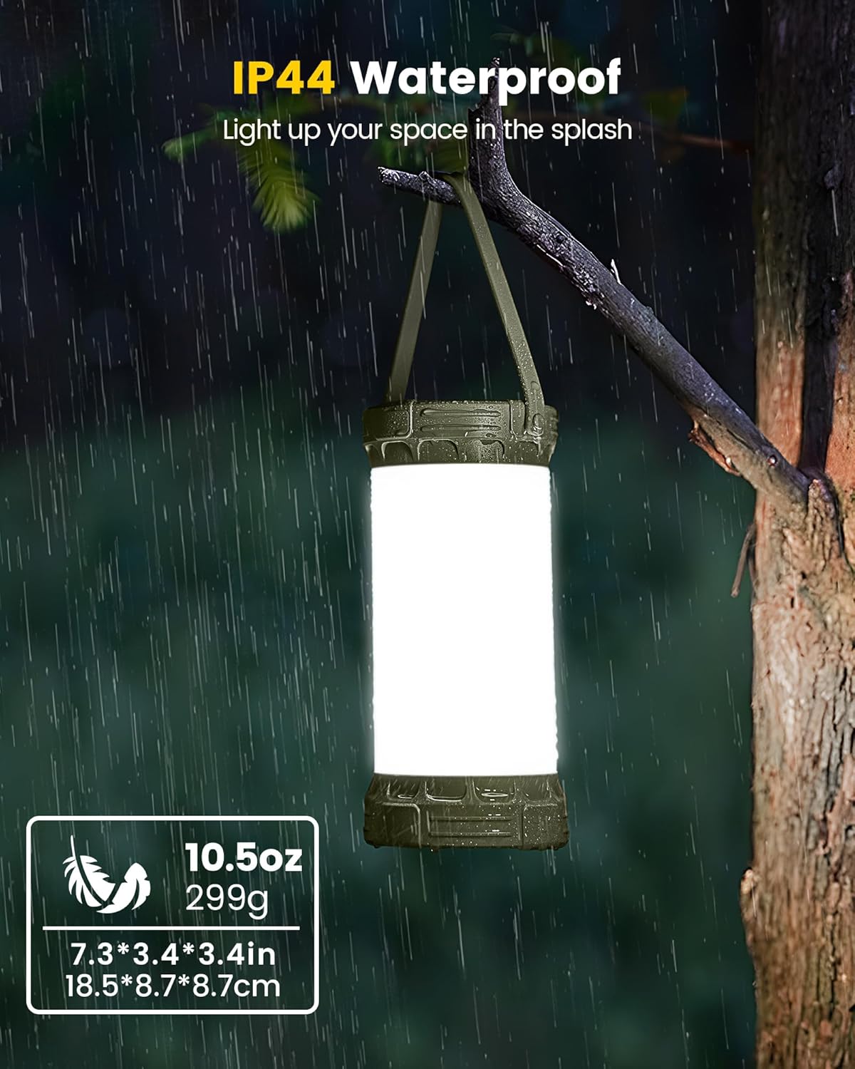 Glocusent Rechargeable Camping Lantern and Power Bank