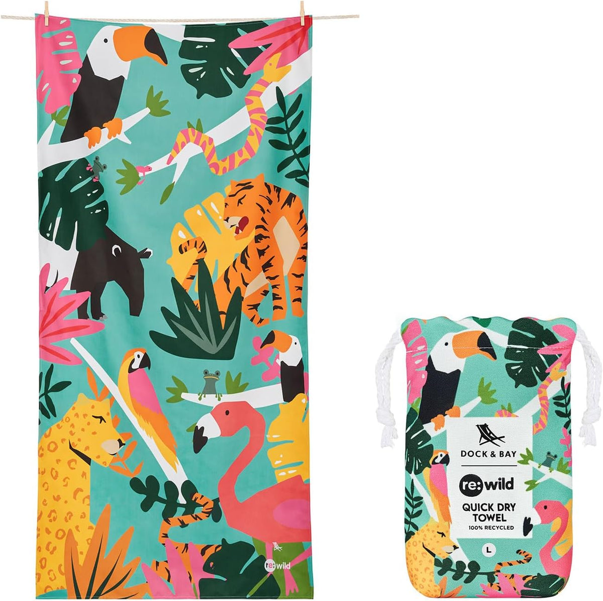 Dock & Bay Kids Quick-Dry Sand-Free Beach Towel