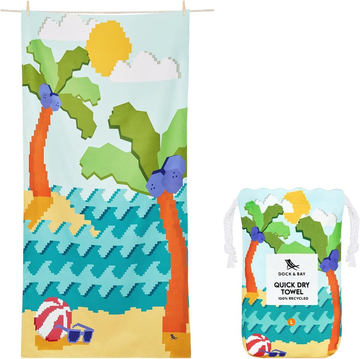 Dock & Bay Kids Quick-Dry Sand-Free Beach Towel