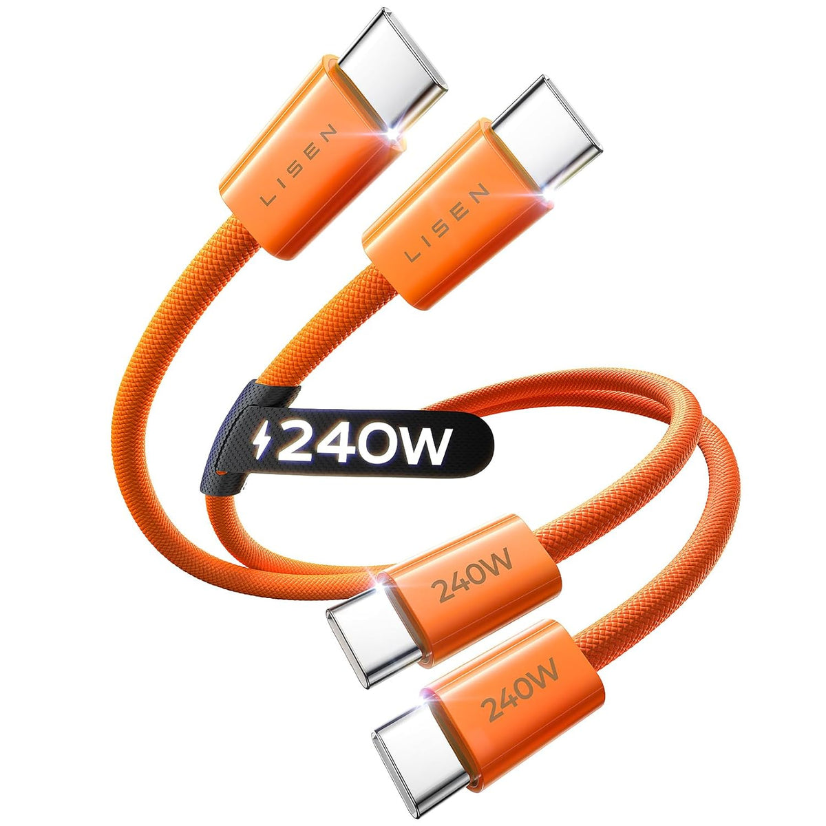 LISEN 2-Pack 240W 2m USB-C Cables