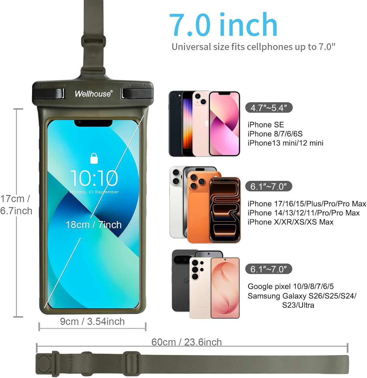 wellhouse 2-Pack Waterproof Phone Pouches