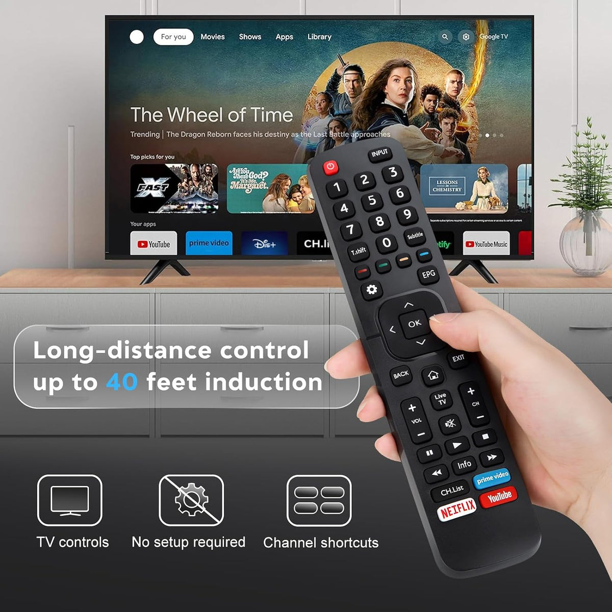 Universal Replacement Remote for Samsung Smart TVs