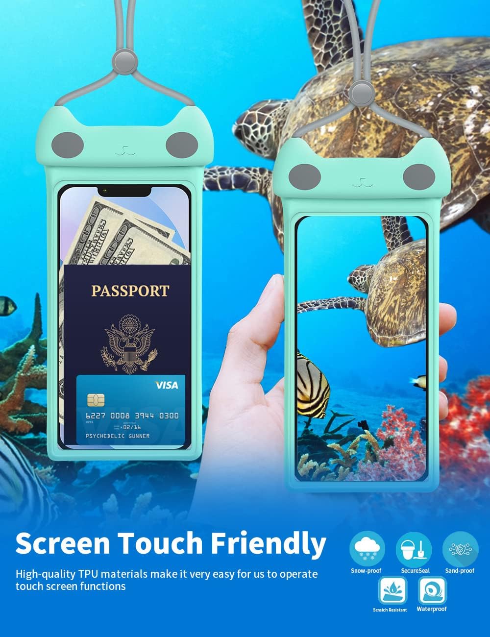 wellhouse 2-Pack Waterproof Phone Pouches
