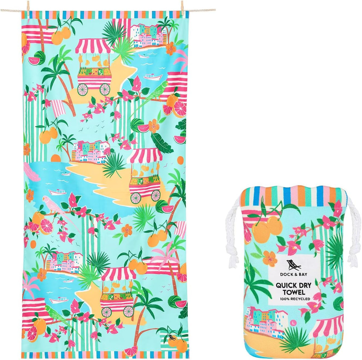 Dock & Bay Kids Quick-Dry Sand-Free Beach Towel