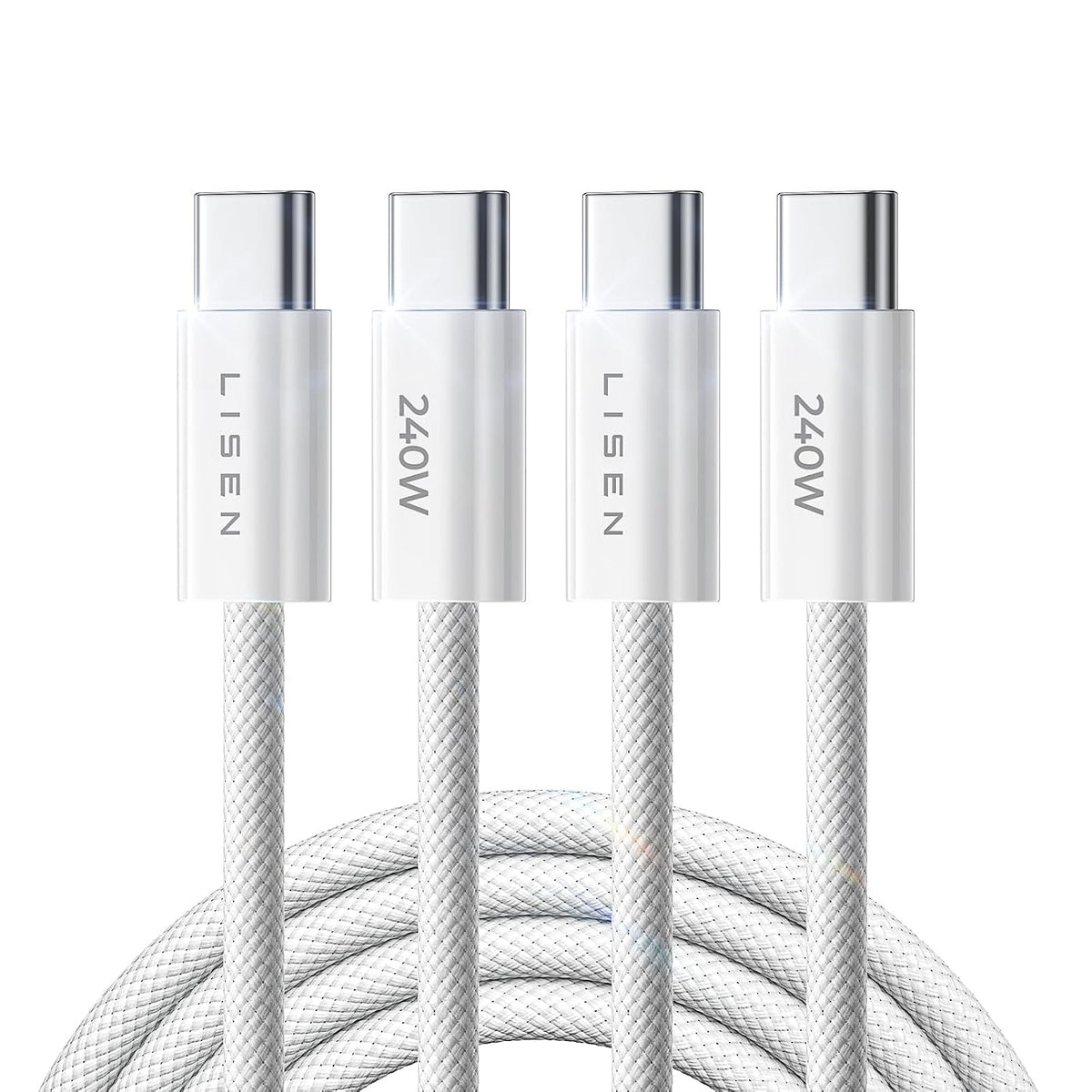 LISEN 2-Pack 240W 2m USB-C Cables