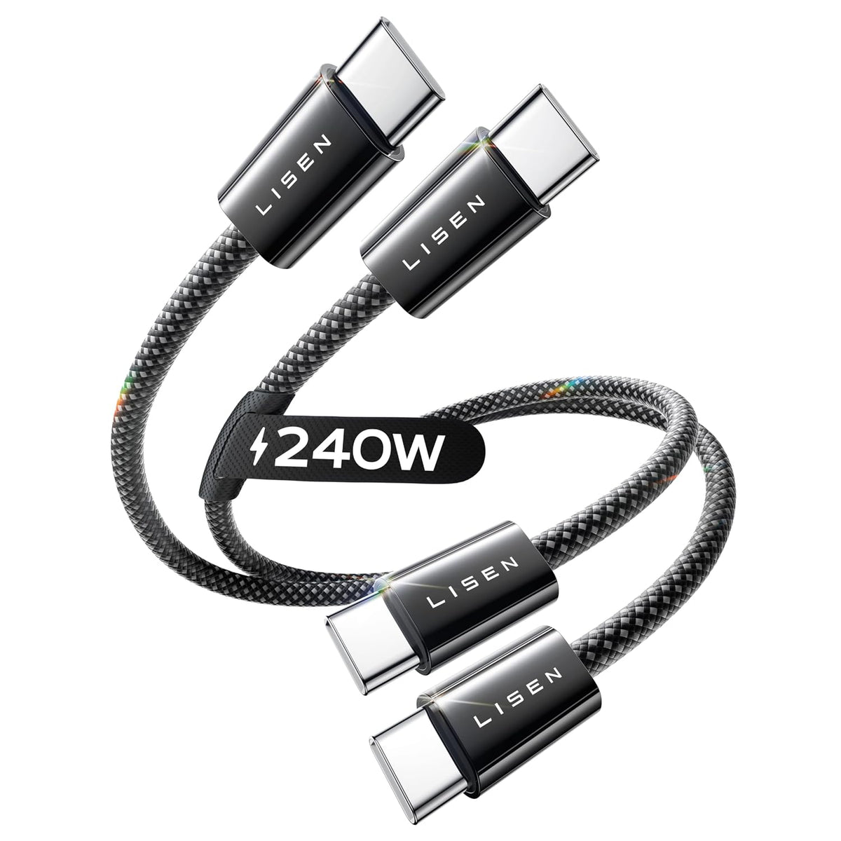 LISEN 2-Pack 240W 2m USB-C Cables