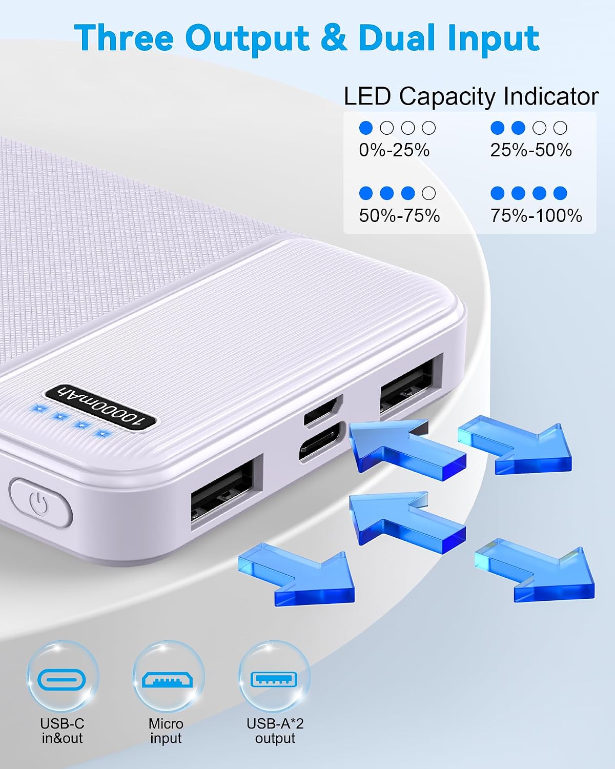 AsperX 2-Pack 10000mAh Power Banks