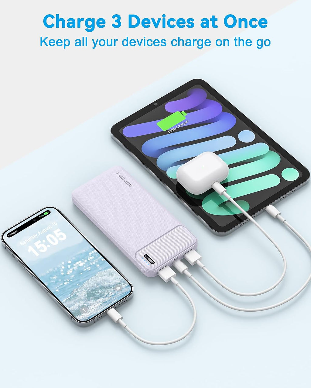 AsperX 2-Pack 10000mAh Power Banks