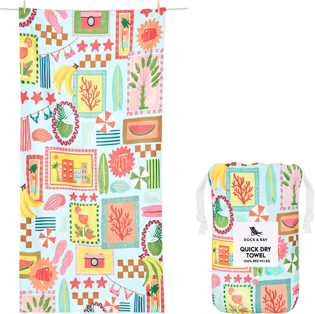 Dock & Bay Kids Quick-Dry Sand-Free Beach Towel