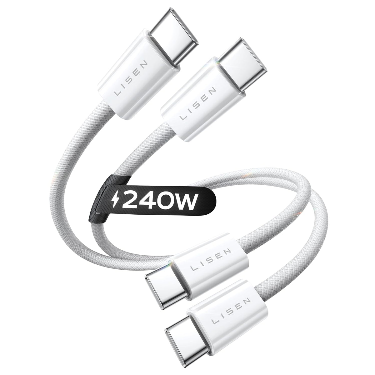 LISEN 2-Pack 240W 2m USB-C Cables