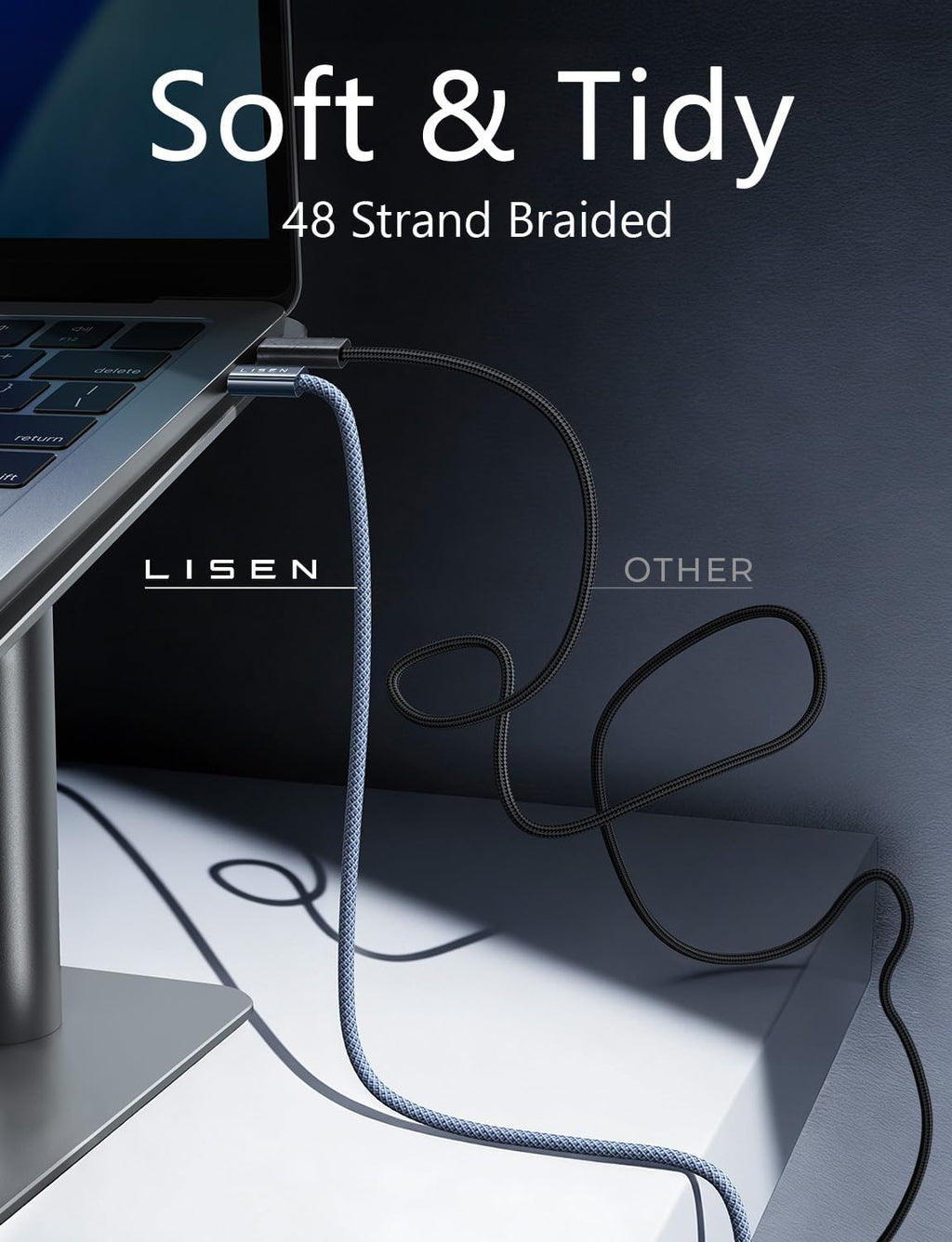 LISEN 2-Pack 240W 2m USB-C Cables