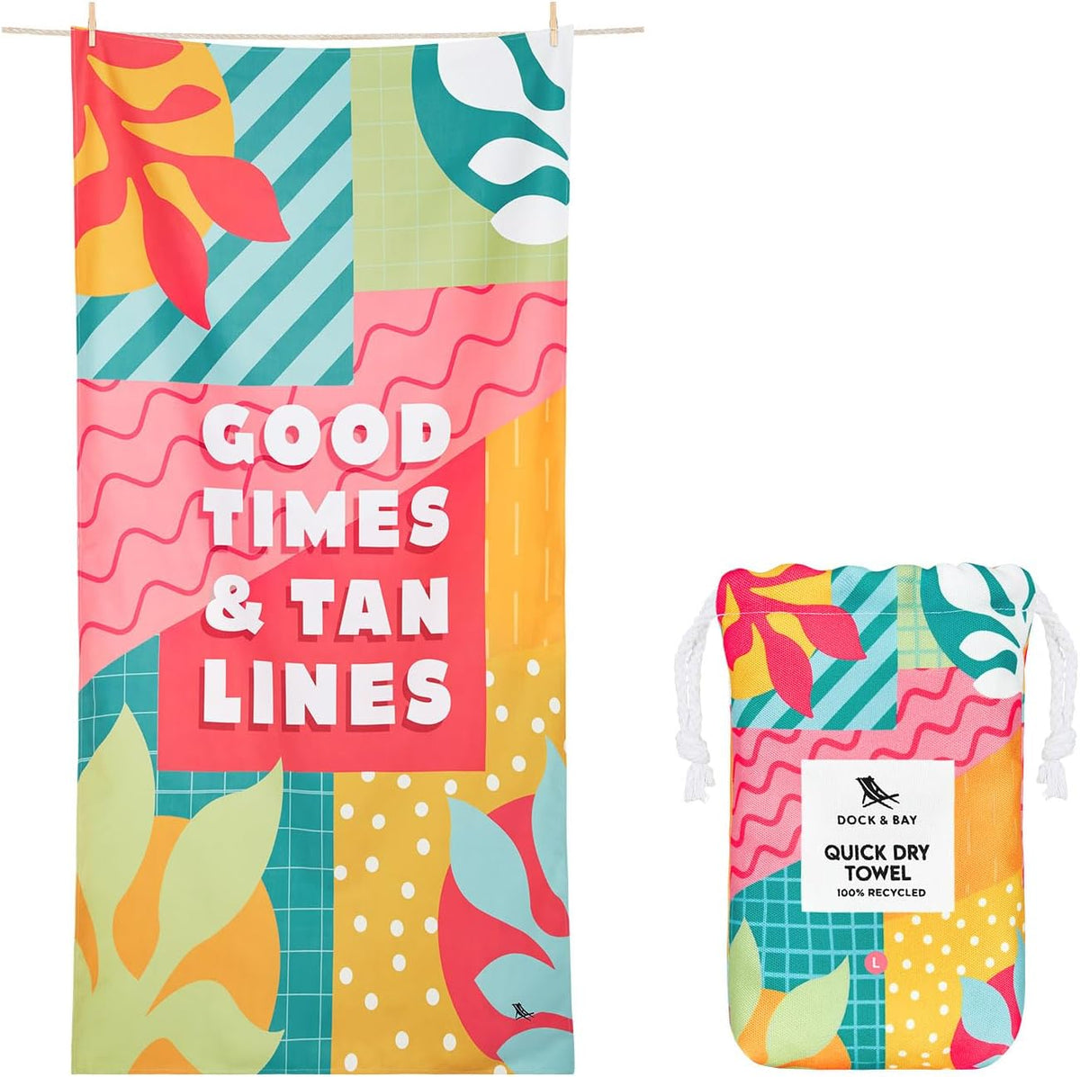 Dock & Bay Kids Quick-Dry Sand-Free Beach Towel
