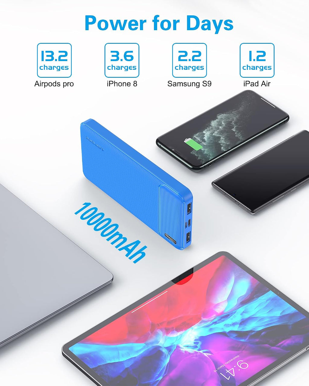 AsperX 2-Pack 10000mAh Power Banks