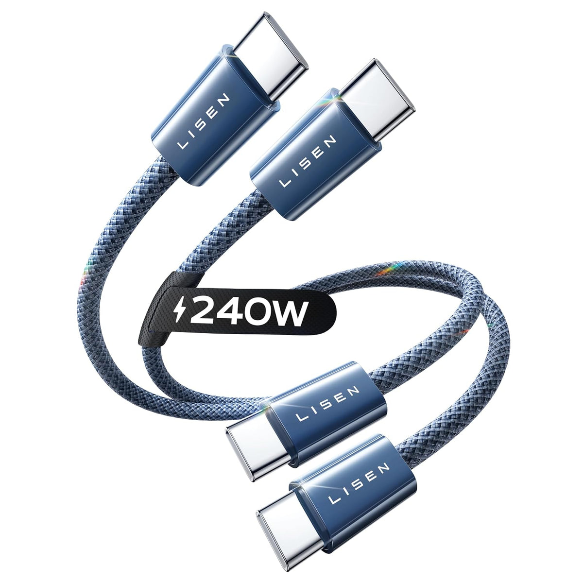 LISEN 2-Pack 240W 2m USB-C Cables