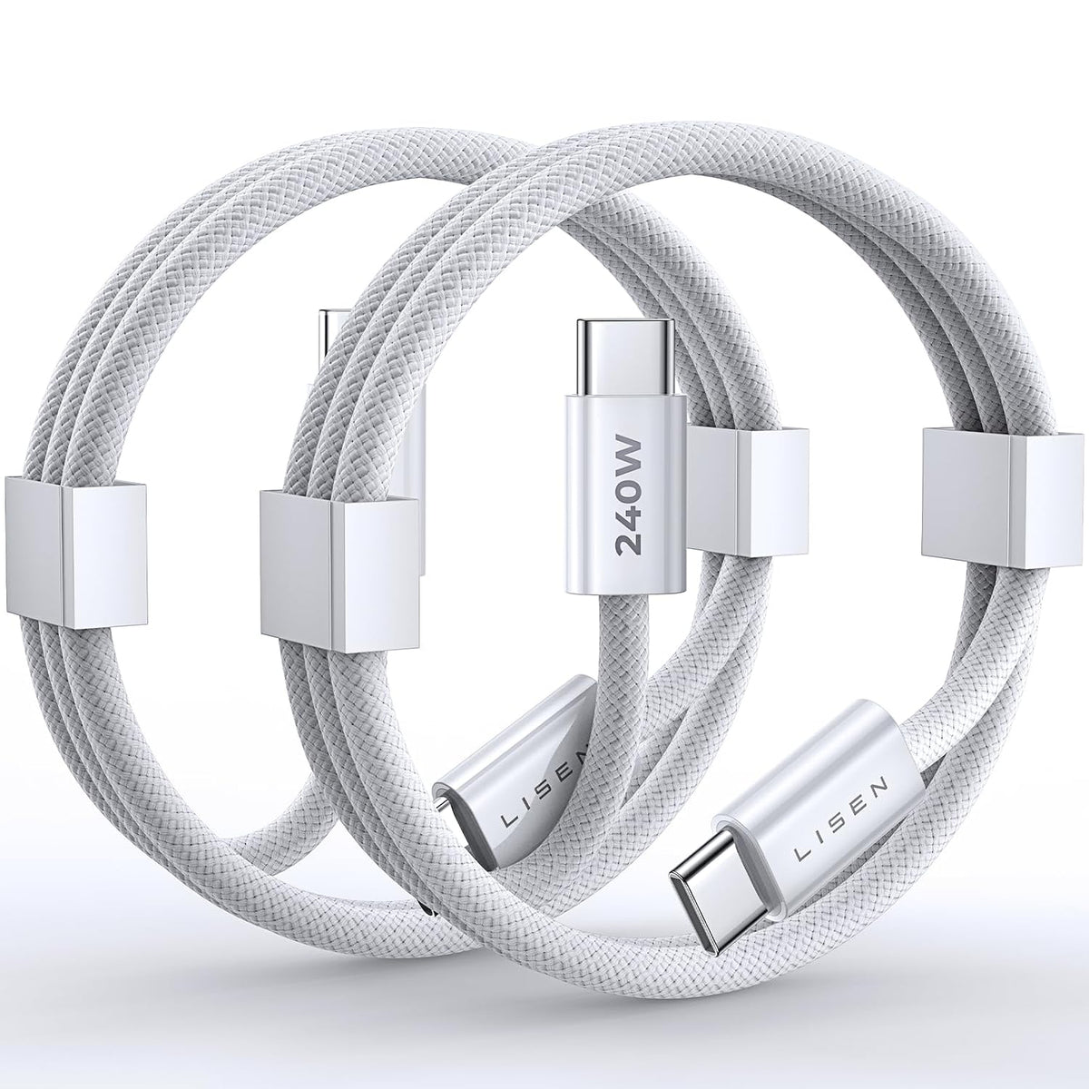 LISEN 2-Pack 240W 2m USB-C Cables