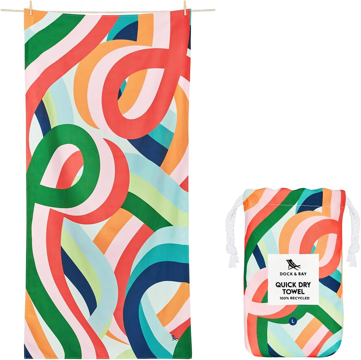 Dock & Bay Kids Quick-Dry Sand-Free Beach Towel