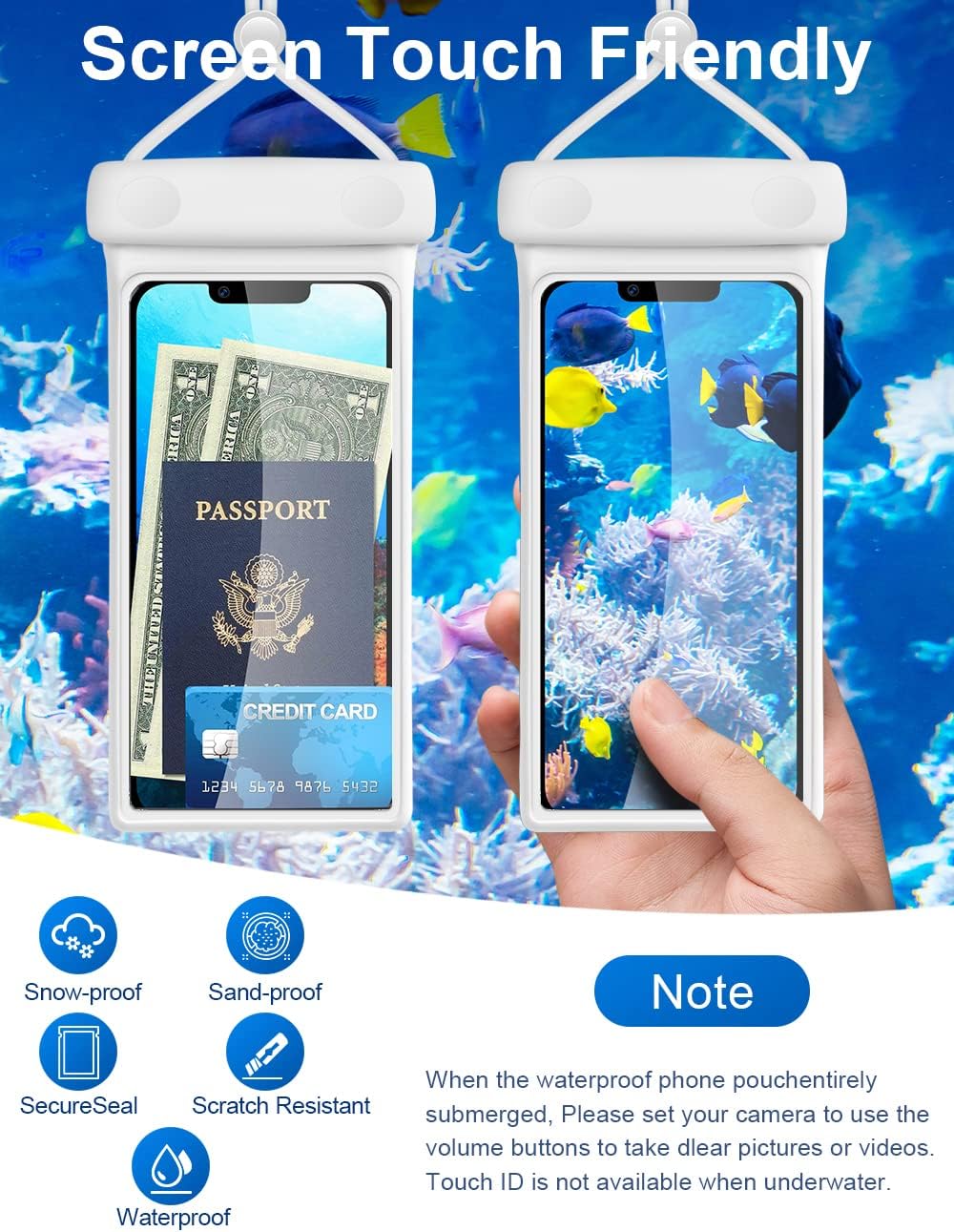 wellhouse 2-Pack Waterproof Phone Pouches