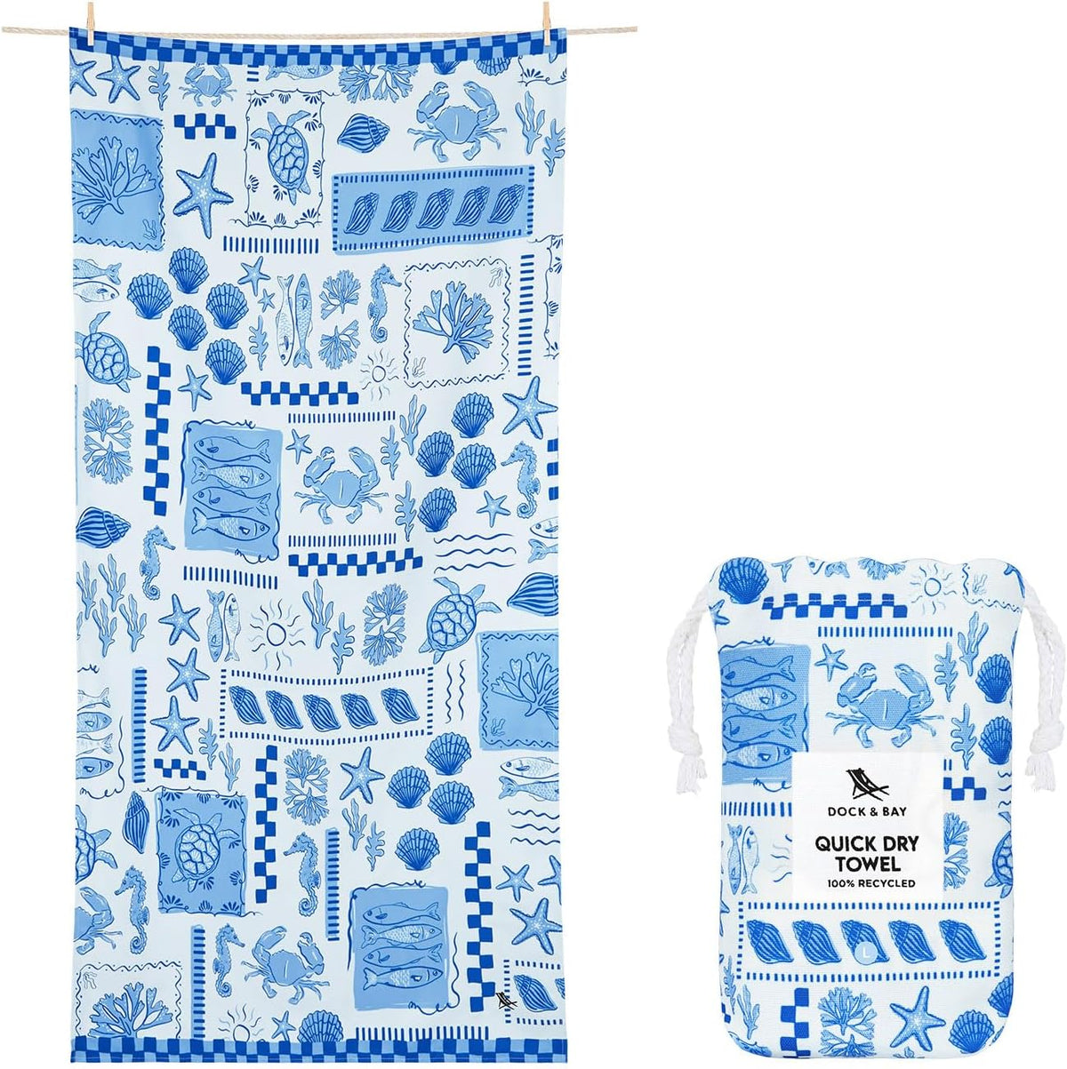 Dock & Bay Kids Quick-Dry Sand-Free Beach Towel