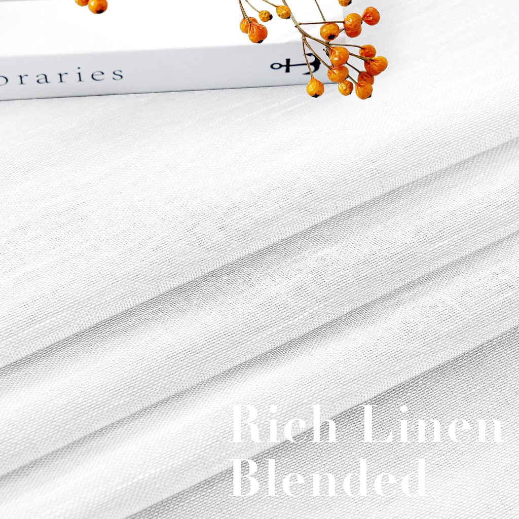 Natural Linen-Blend Sheer Curtains