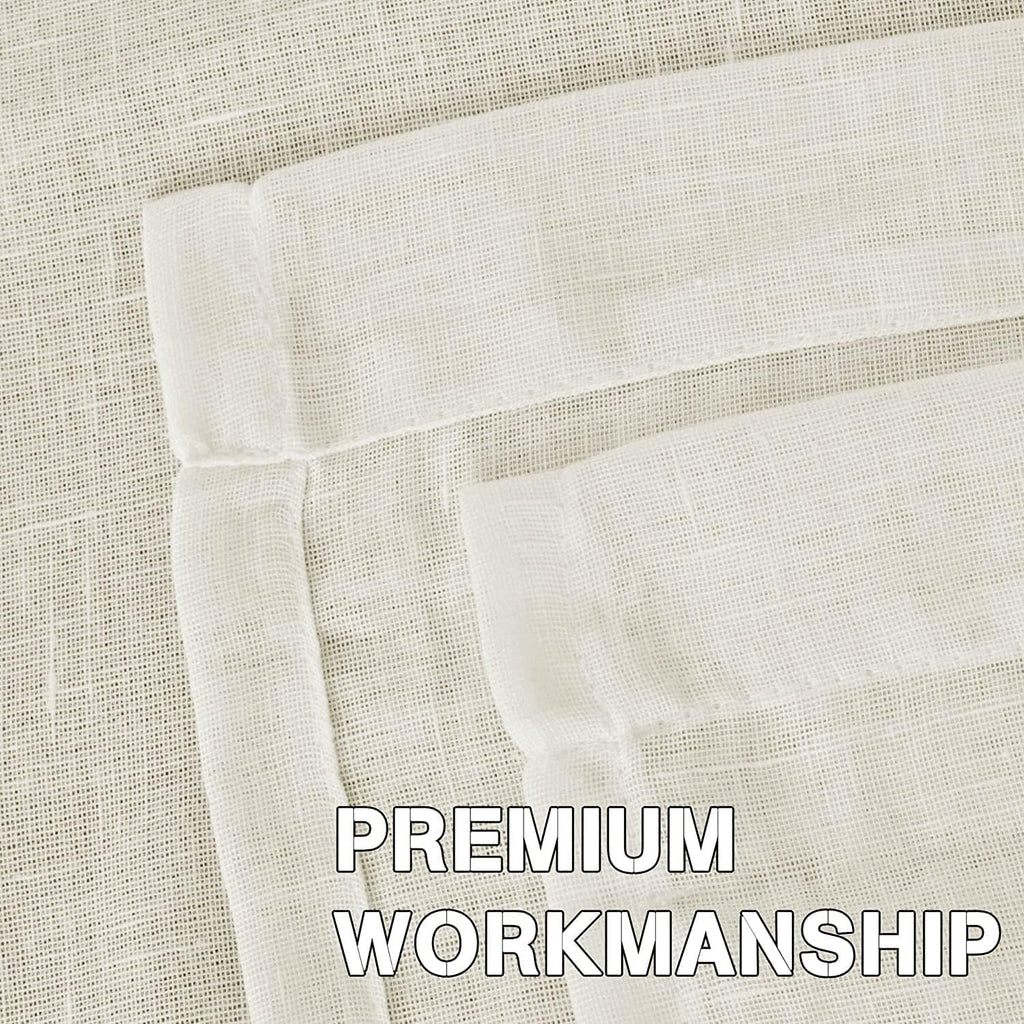 Natural Linen-Blend Sheer Curtains