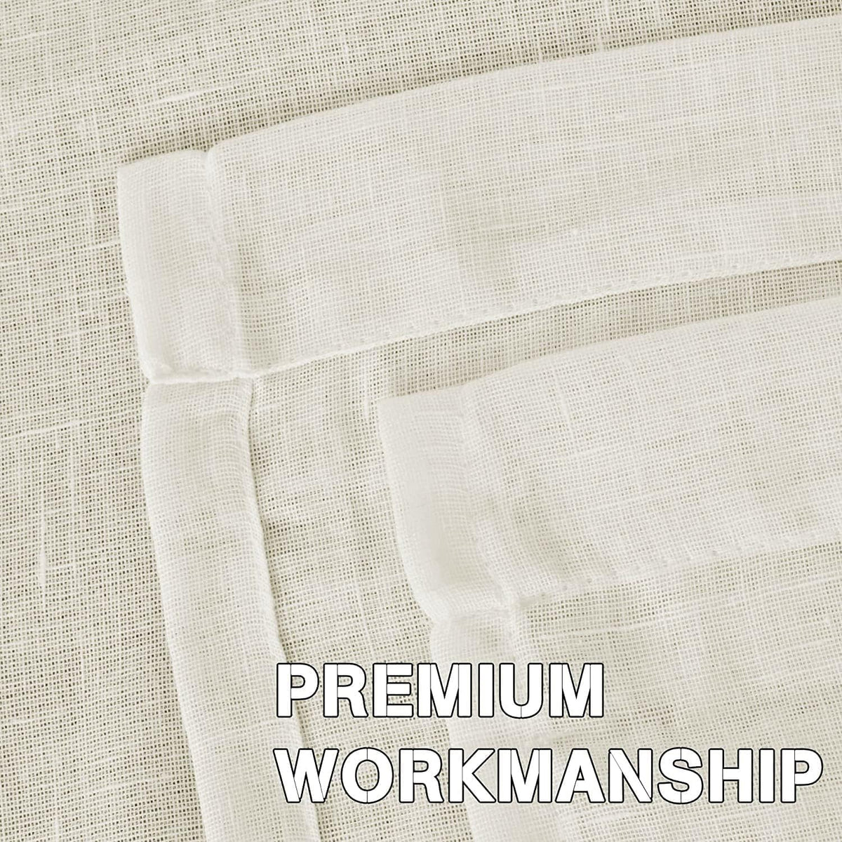 Natural Linen-Blend Sheer Curtains