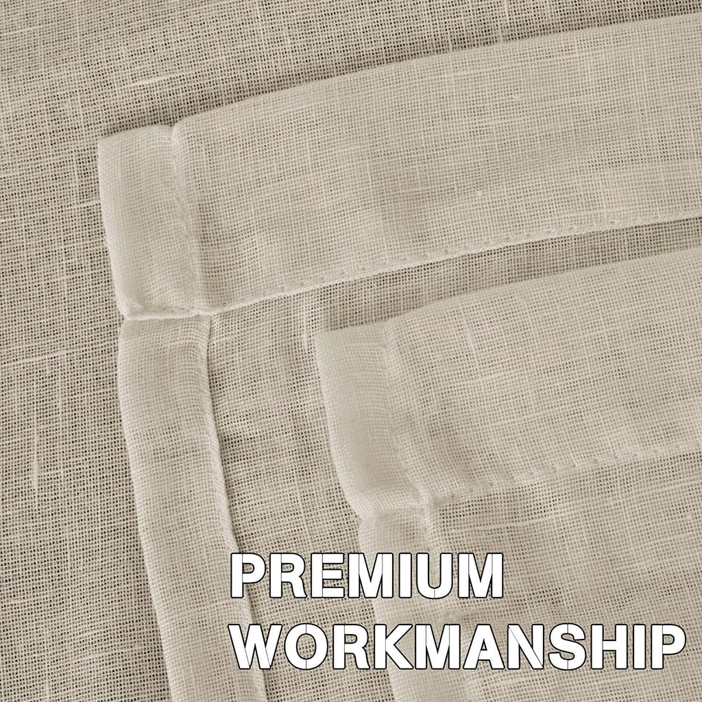 Natural Linen-Blend Sheer Curtains