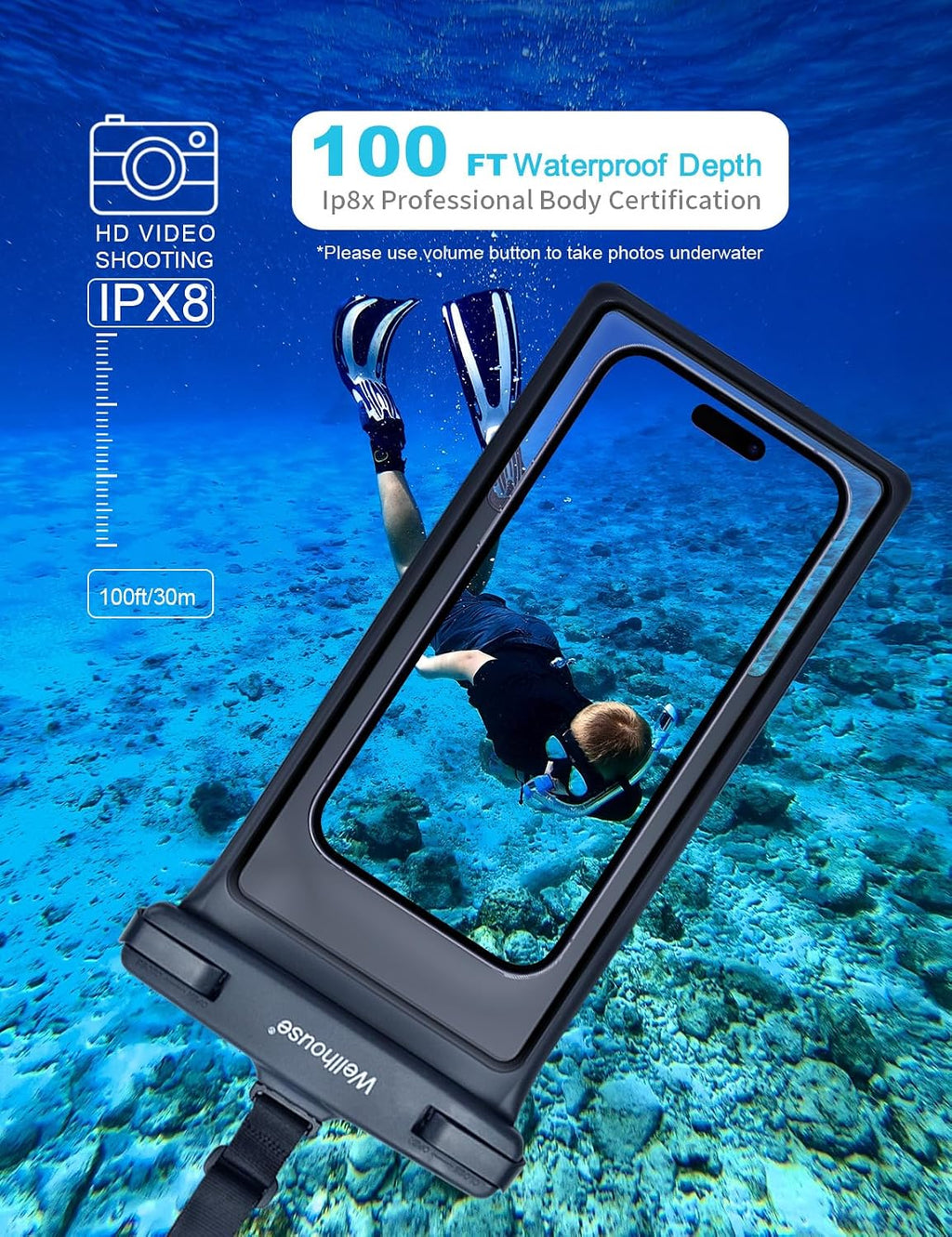 wellhouse 2-Pack Waterproof Phone Pouches
