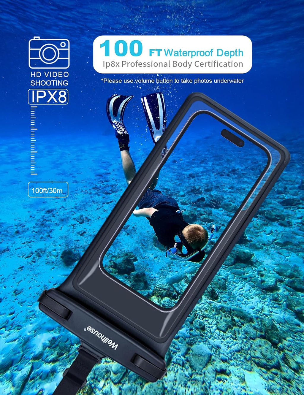 wellhouse 2-Pack Waterproof Phone Pouches