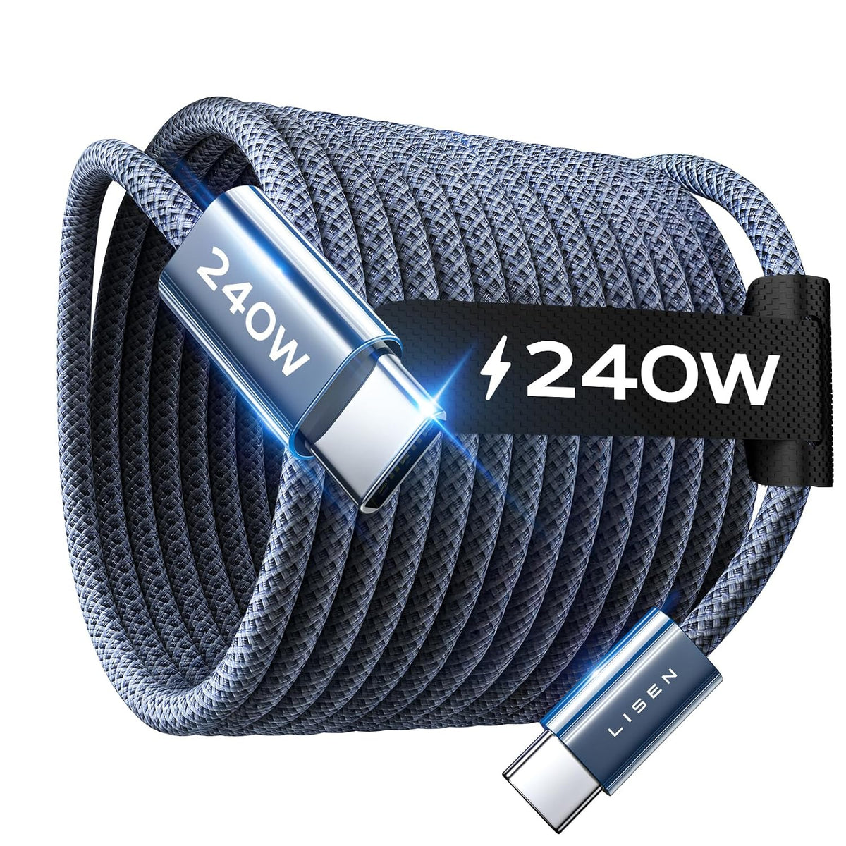 LISEN 2-Pack 240W 2m USB-C Cables
